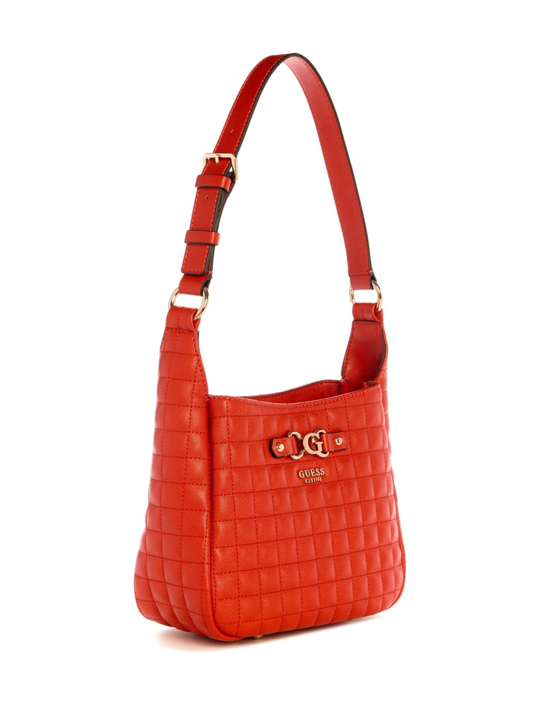 Çiyin çantası qadınlar üçün Guess Nadira Quilted Hobo süni dəri, narıncı — Mallar, Bakı (2)