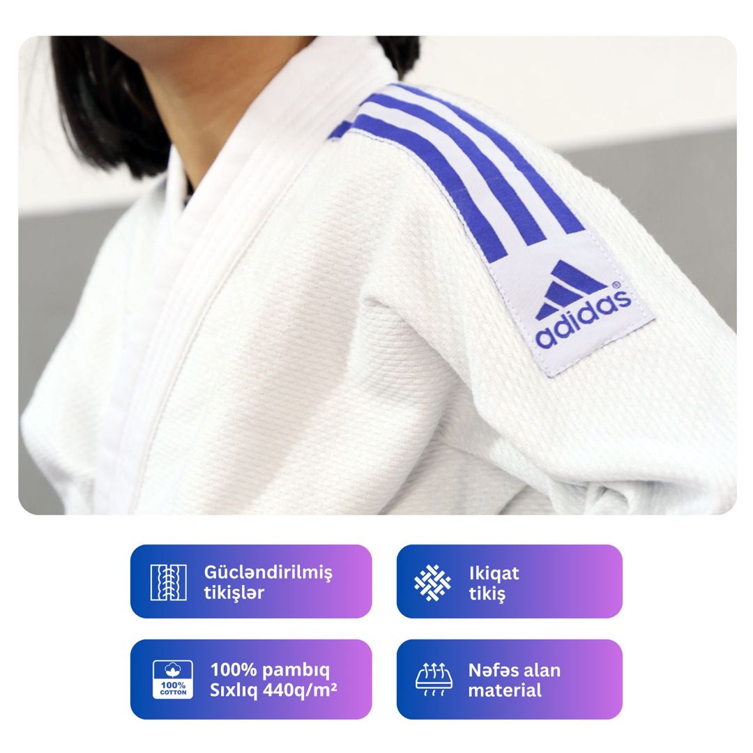 Cüdo məşqi üçün kimono Adidas 20010002, 170 sm — Mallar, Bakı (2)