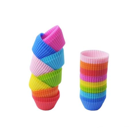 Muffin formaları, 3.2x7 sm, silikon, sarı — Bakı