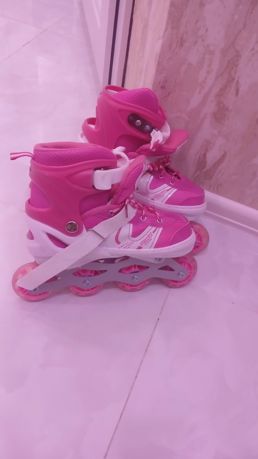 Uşaq üçün tənzimlənən bıçaqlı təkərli konki (inline skates) - Rəng — Rol konkilər, Masazır (2)