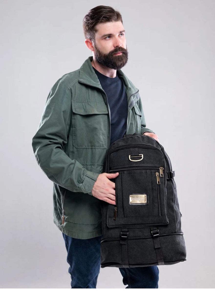 Turist bel çantası v 486, brezent, qara, 40 l — Mallar, Bakı (2)