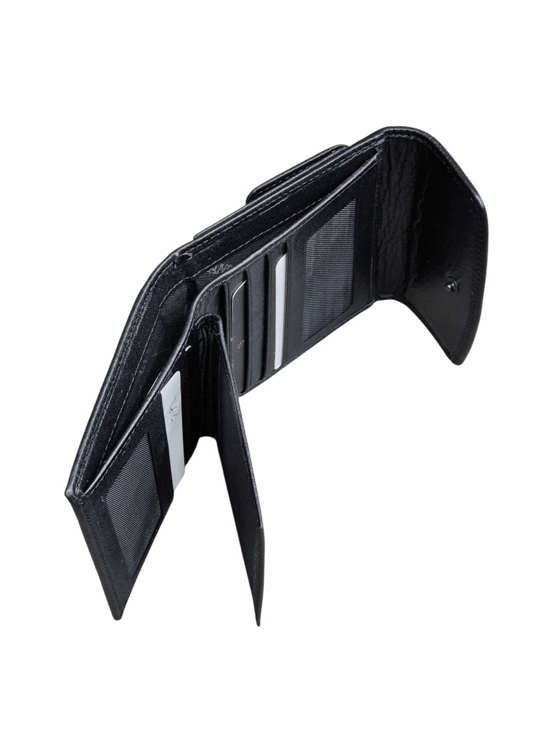 Qadınlar üçün pul qabı, təbii dəri, qara, 12 kart bölməsi, Türkiyə istehsalı - Grande_2614_Black — Mallar, Bakı (3)
