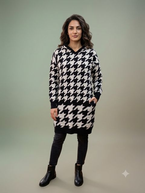 Sviter qadınlar üçün, qara, yun, ölçü One size — Bakı