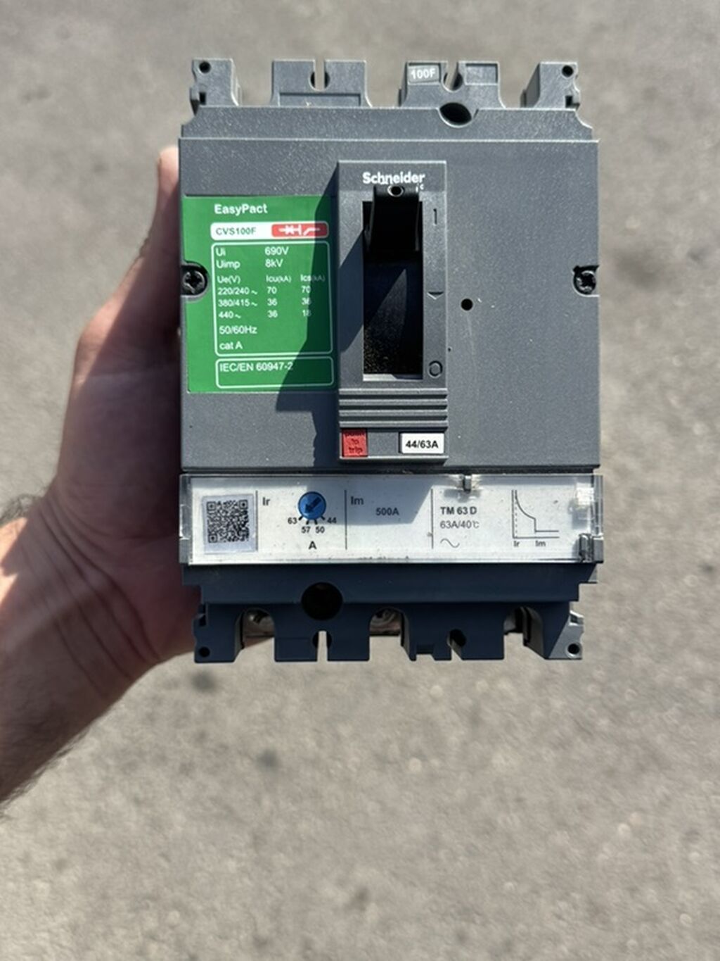 Schneider Electric Elektrik avtomat, 3 faza, 690 Vt — Keçici avadanlıqlar, Güzdək (2)