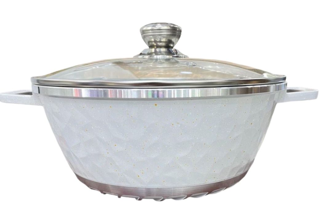 Qazan dəsti Unique Ztw-qdau, keramika/şüşə, ağ, 20/24/28/32 sm, 5 əd — Mallar, Bakı (2)