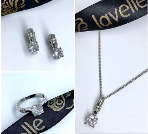 Zinət dəsti kulonlu zəncir sırğa və üzük Lavelle Jewellery LVL_085 — Bakı