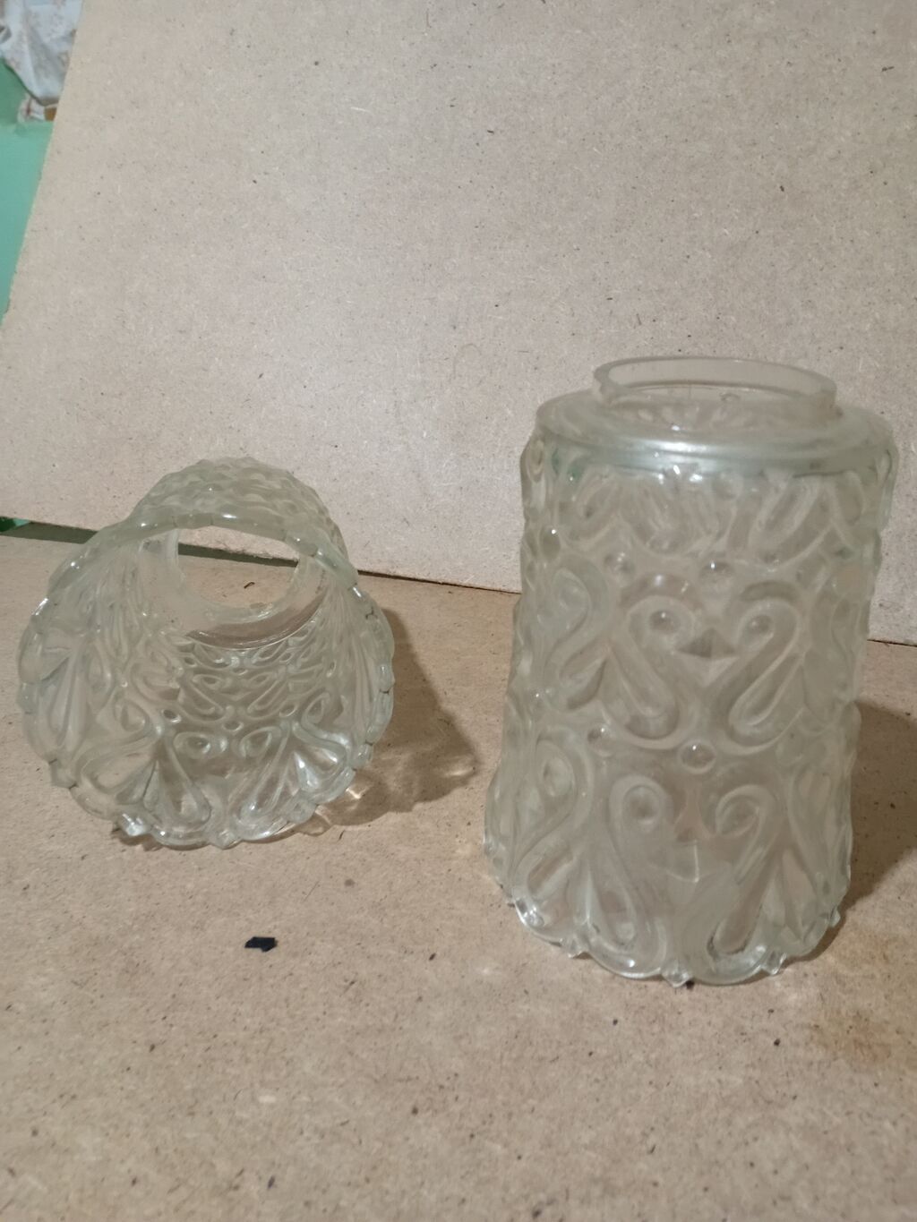 Məhsul: Şüşə lampabürcləri (2 ədəd) - Material: Şəffaf şüşə - İşığı — İşıqlandırma, Digah (2)