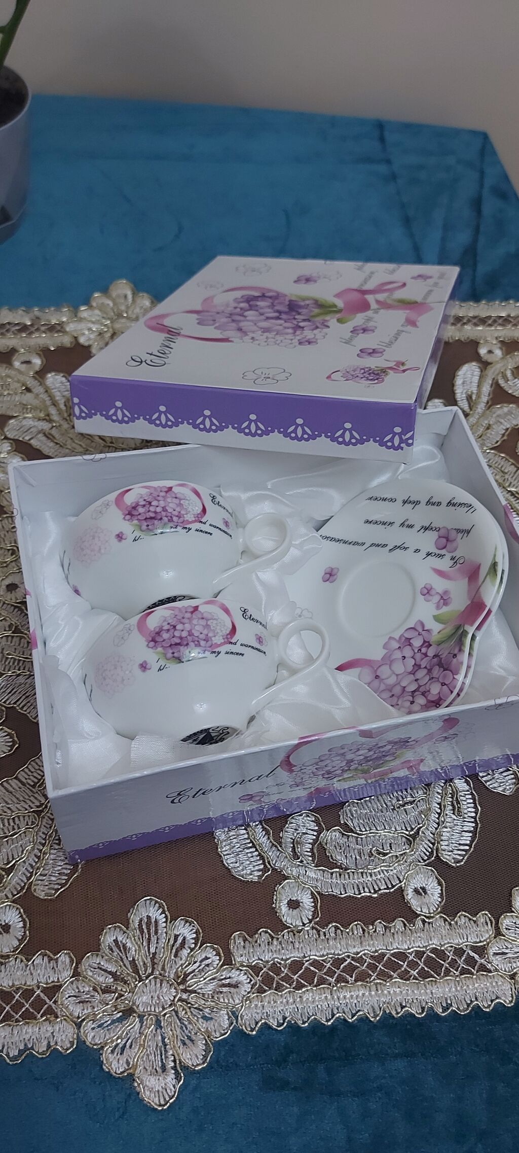 Çay dəsti, rəng - Ağ, Farfor — Süfrə qabı, Bakı (3)