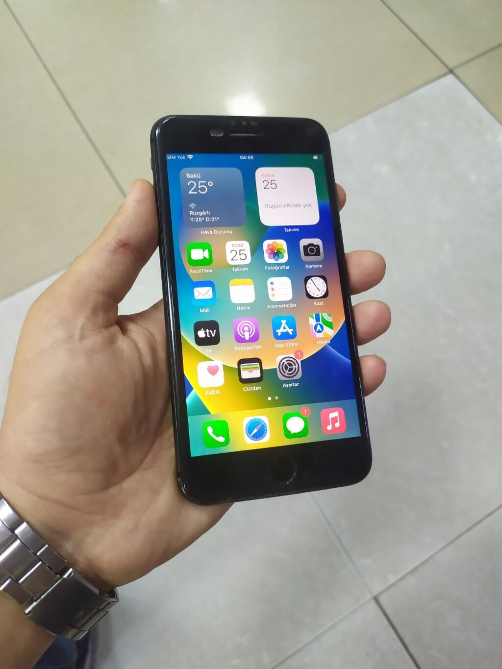 IPhone 8 Plus, 64 GB, Qara, Barmaq izi — Apple iPhone, Masazır