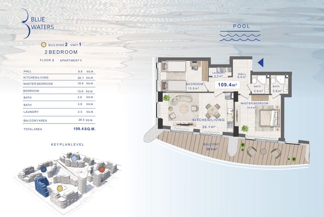 Satılır 3 otaqlı yeni tikili 109.4 m² — Mənzil, Bakı (7)