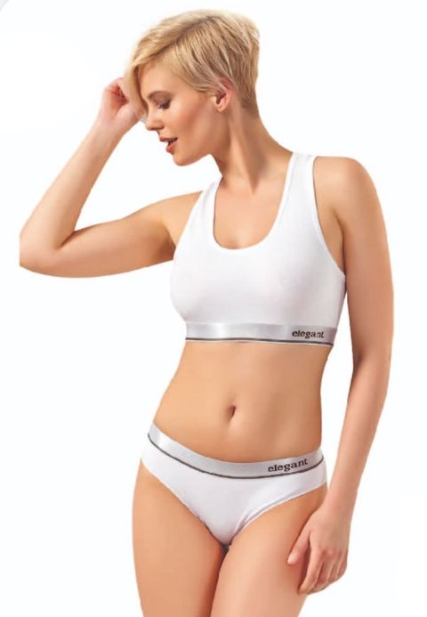 Qadlnlar üçün top və tuman Elegant, ağ, modal/pambıq/elastan, ölçü L — Bakı