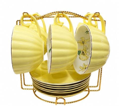 Çay servisi 1203, keramika, sarı, 100 ml, 12 əd — Bakı