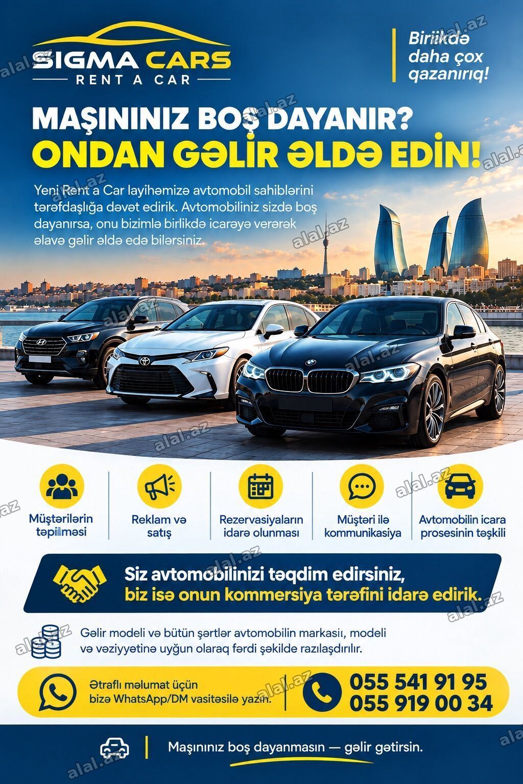 Maşınız boş dayanır? Ondan gəlir əldı edin — Xidmətlər, Bakı