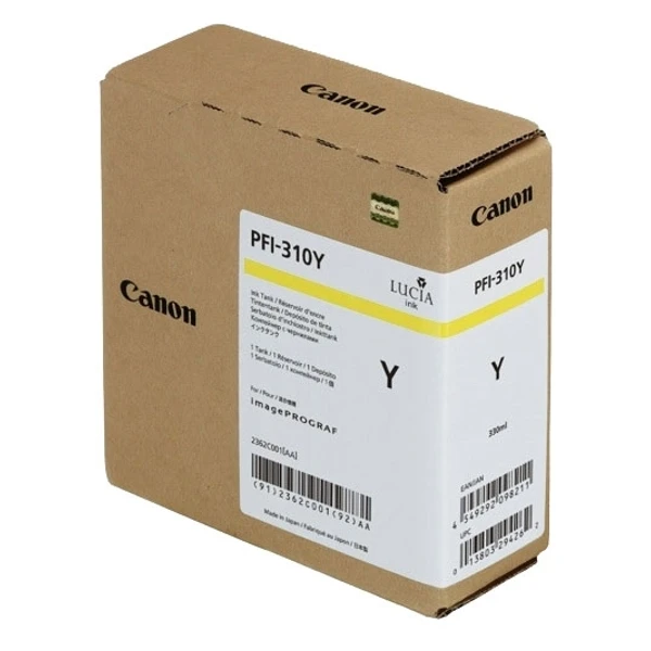 Canon Pigment Ink Cartridge Tank PFl-310 Yellow — Mallar, Bakı
