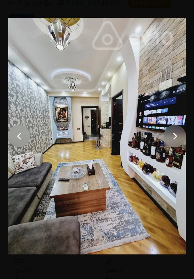 2 otaqlı mənzil, 55 m², Hüseyn Seyidzadə küçəsi — kirayə — Mənzil, Bakı (7)