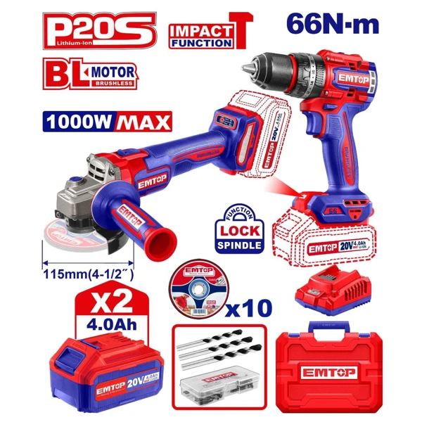 Cordless 2 pcs combo kit ECKL20273 — Təmir və inşaat, Bakı