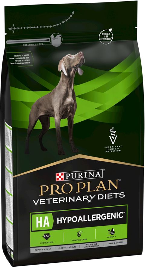 Quru yem Purina Proplan Veterinary Diets Hypoallergenic yetkin itlər və küçüklər üçün, çəki ilə 1 kq — Bakı