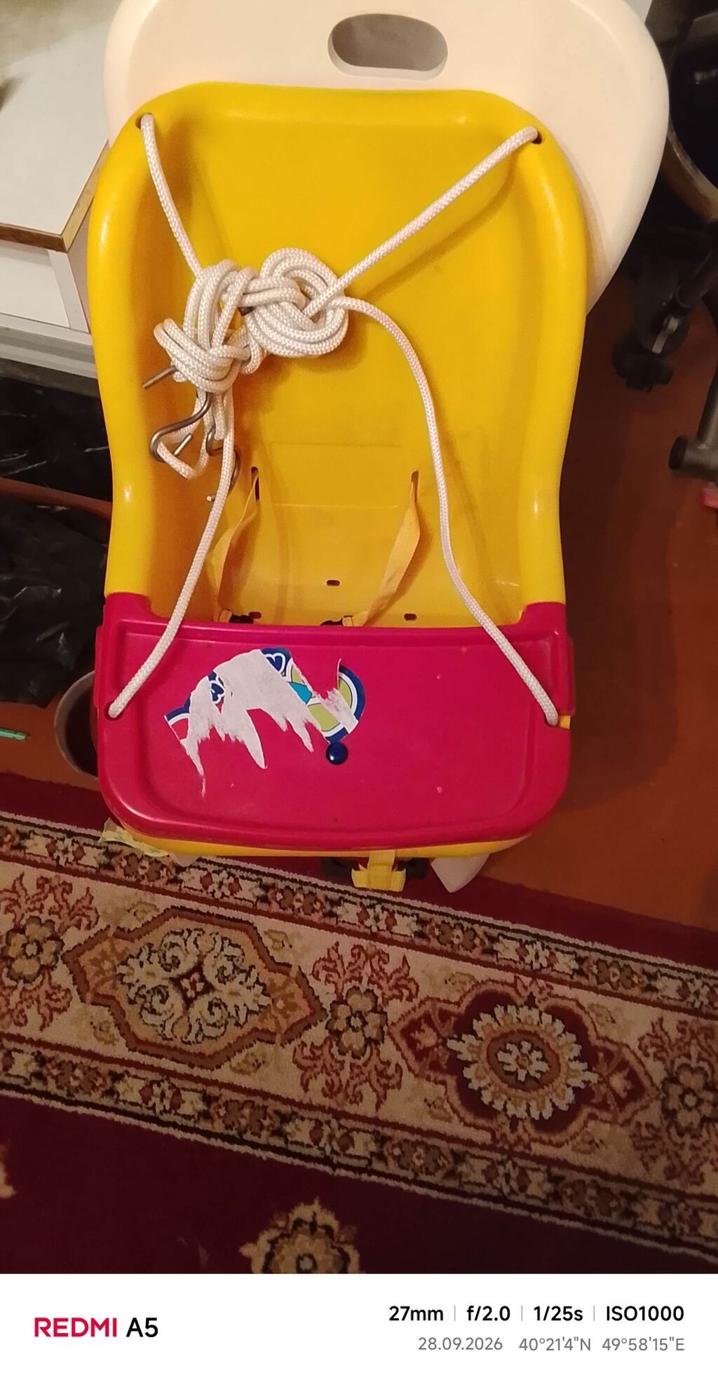 Uşaq yelləncəyi – asma tip - Material: möhkəm plastik korpus - Rəng — Yelləmə maşınları, Bakı