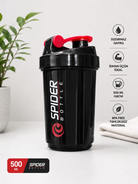 Şeyker, plastik, 500 ml, qara — Bakı