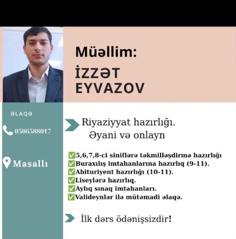 Repetitor, Riyaziyyat — Masallı