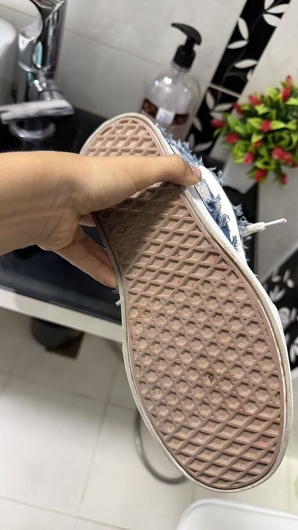 Denim naxışlı kişi/qadın krossovkaları - Model: skate tərzi, aşağı — Krossovkalar, Bakı (3)