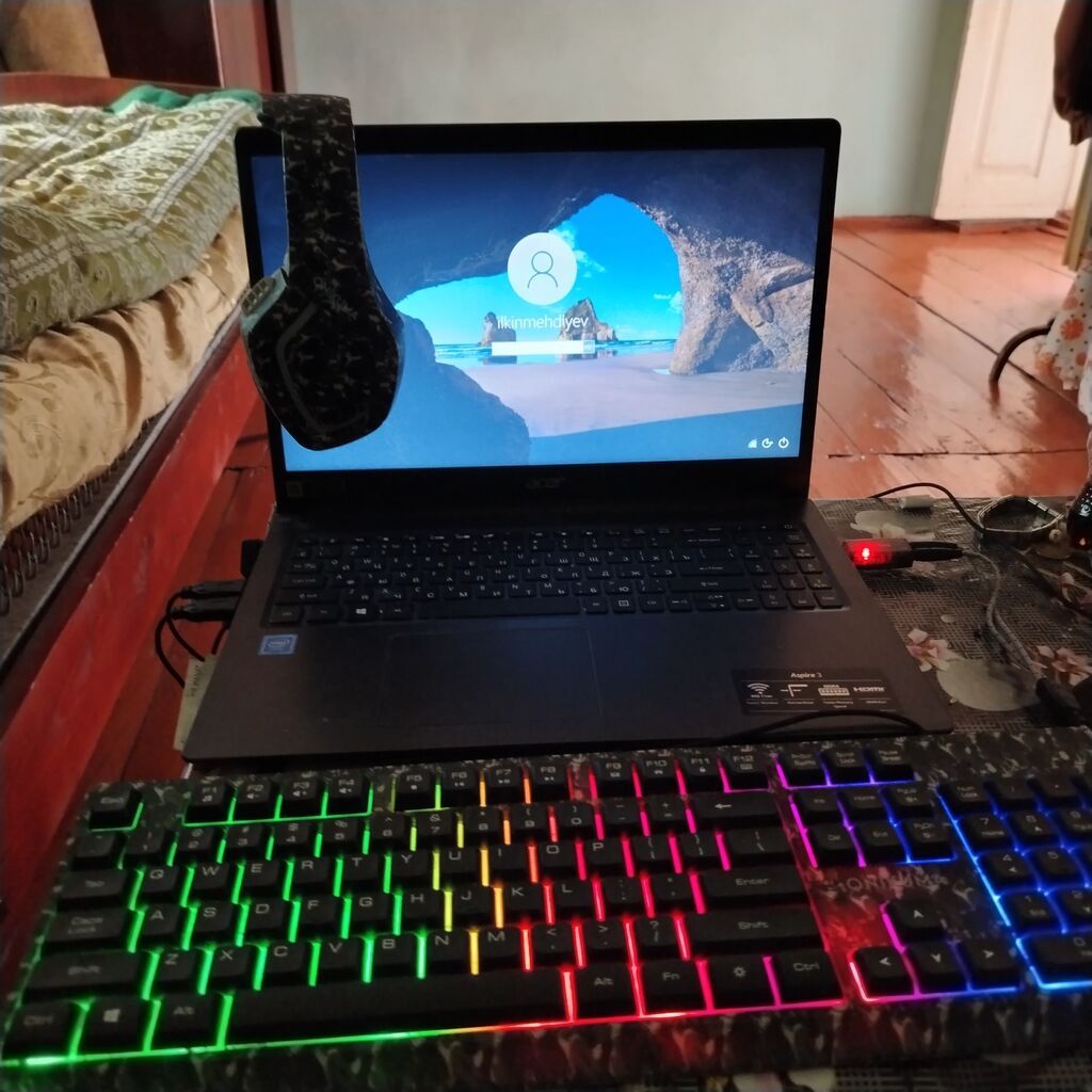 Acer Aspire 3 noutbuk + RGB klaviatura + qulaqcıq seti - Noutbuk — Acer, Ağdaş (3)