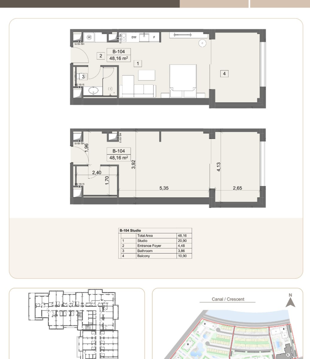 Satılır 1 otaqlı yeni tikili 48.2 m² — Mənzil, Bakı (8)