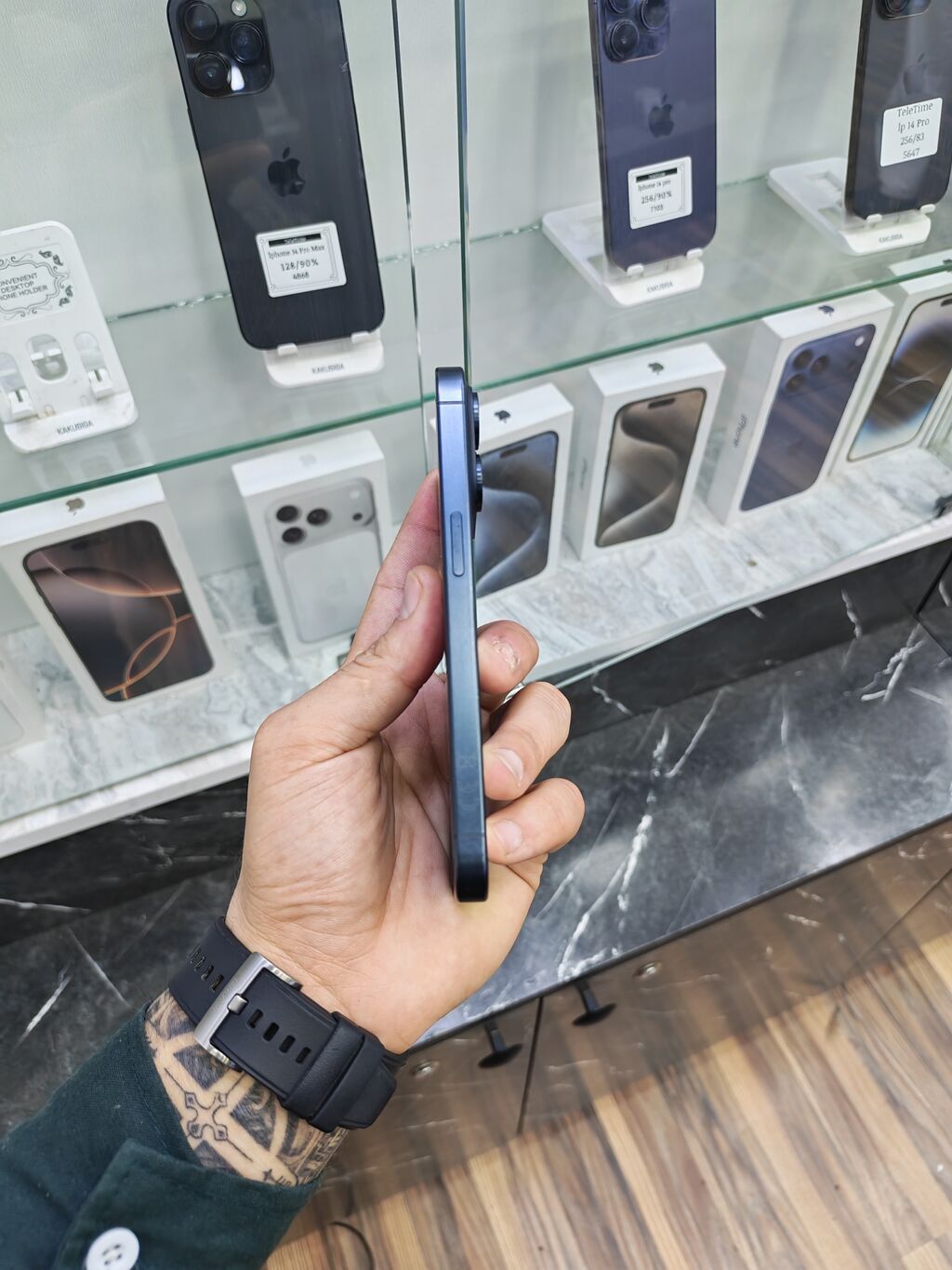 IPhone 15 Pro, 128 GB, Blue Titanium, Zəmanət, Simsiz şarj, Face ID — Apple iPhone, Bakı (4)