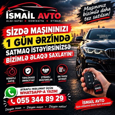 İsmail Avto – alqı-satqı və komissiya xidməti - Maşınınızı 1 gün — Bakı