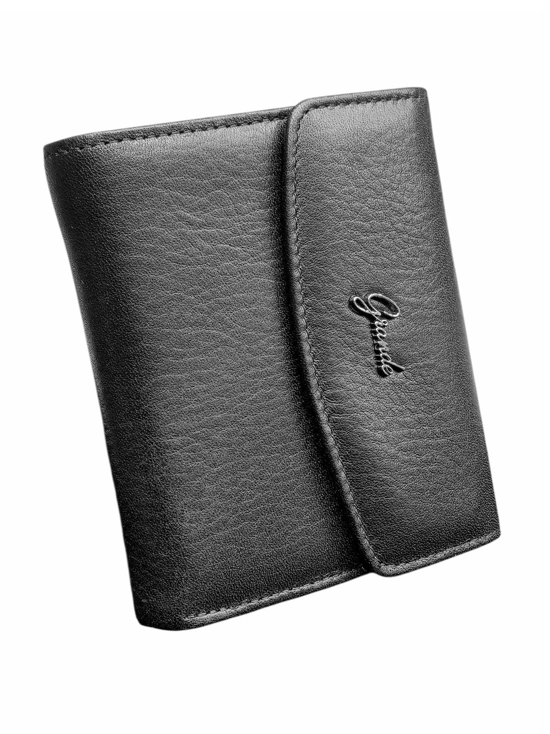 Qadınlar üçün pul qabı, təbii dəri, qara, 12 kart bölməsi, Türkiyə istehsalı - Grande_2614_Black — Mallar, Bakı