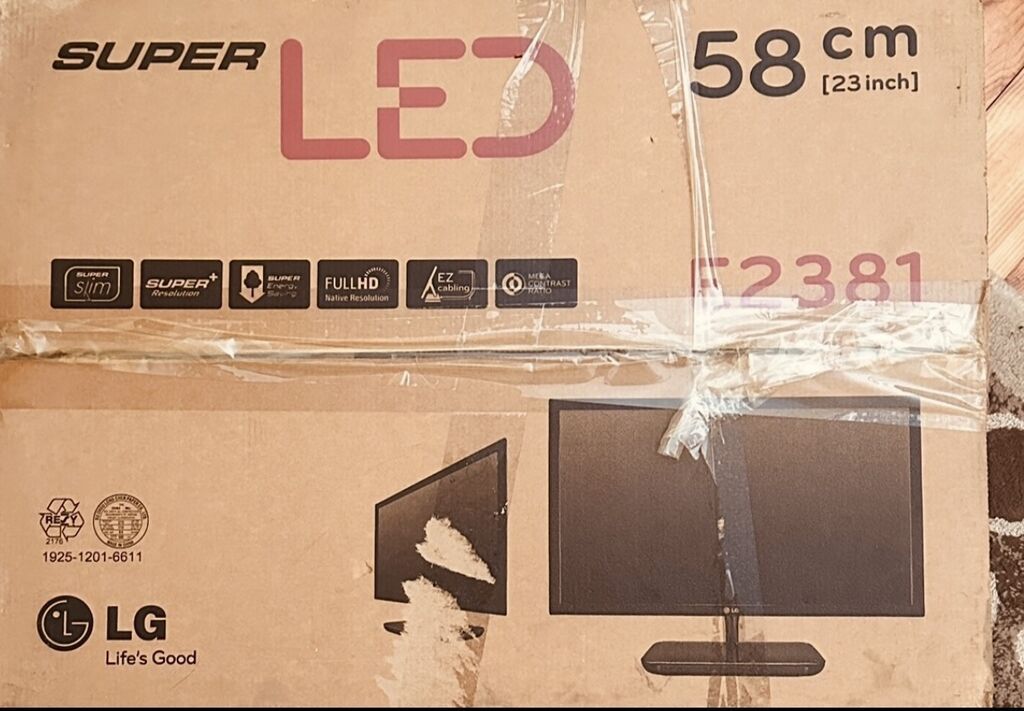 LG E2381VR-BN 23" (58 sm) Super LED monitor - Ekran: 23 düym (58 sm) — Monitorlər, Bakı (3)