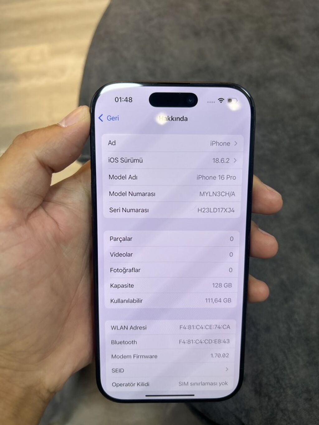 IPhone 16 Pro, 128 GB, Qara, Face ID — Apple iPhone, Bakı (6)