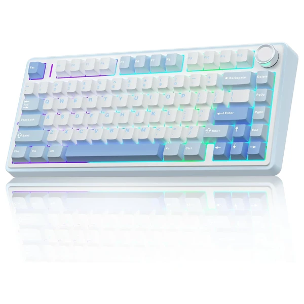 Aula F75 Sea Salt Blue Mechanical Keyboard — Mallar, Bakı