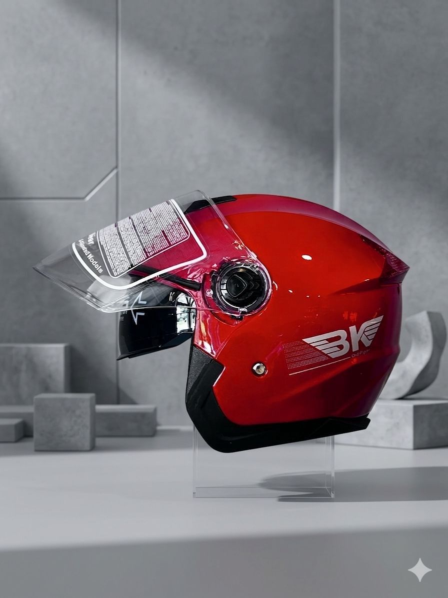 BK moto dəbilqə qırmızı — Mallar, Bakı (2)