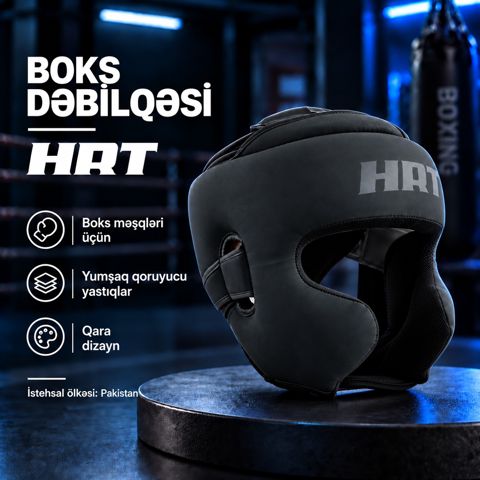 Boks dəbilqəsi Hard Touch, ölçü S, Qara — Bakı