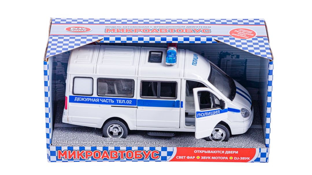 Polis maşını Play Smart 9098D, 23x13 sm, 3 yaşdan, ağ — Mallar, Bakı (2)