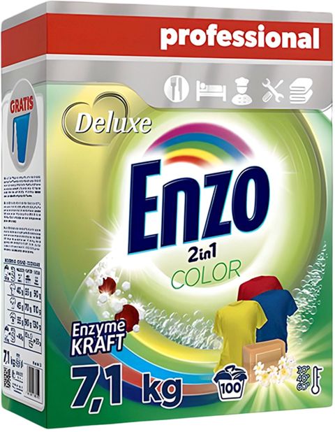 Yuyucu toz Deluxe Enzo 2 in 1 rəngli paltarlar üçün, 7.1 kq — Bakı