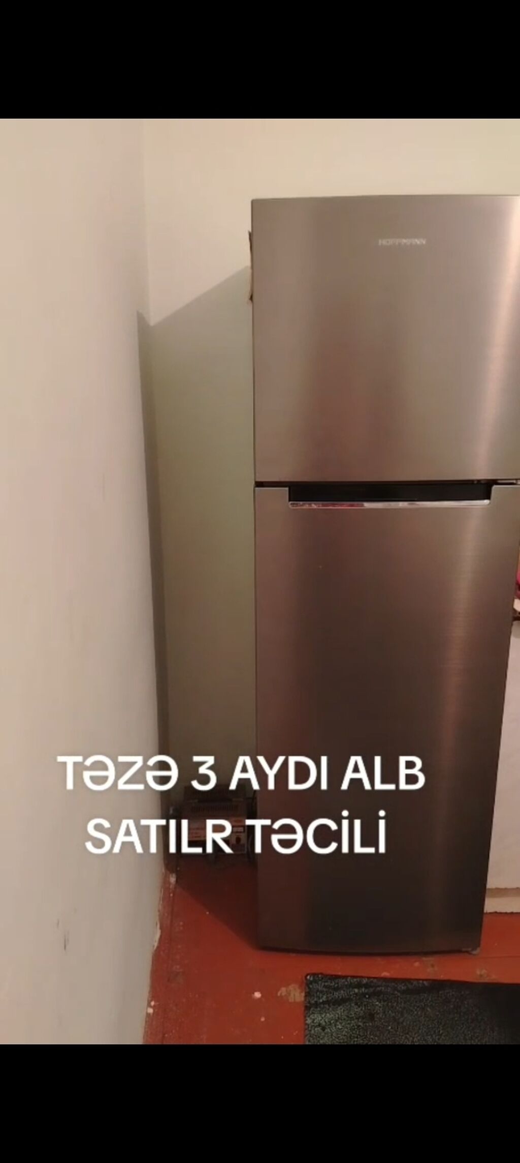 Hoffmann iki qapılı soyuducu - Rəng: paslanmaz polad/metal boz — Soyuducular, Ceyranbatan