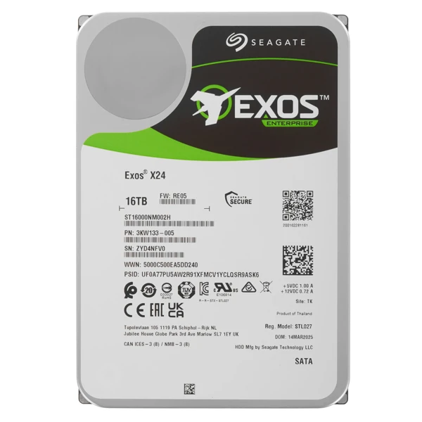 Seagate Exos X24 16 TB Hard Disk ST16000NM002H — Mallar, Bakı