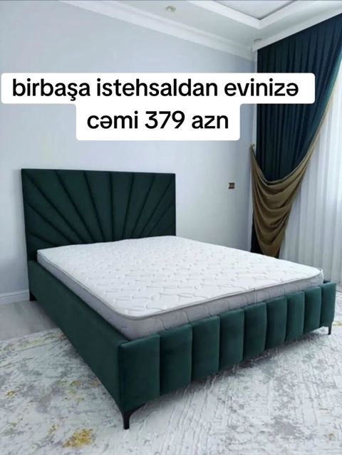 Yeni, İkinəfərlik çarpayı, Bazasız, Matras ilə, Siyirməsiz — Bakı