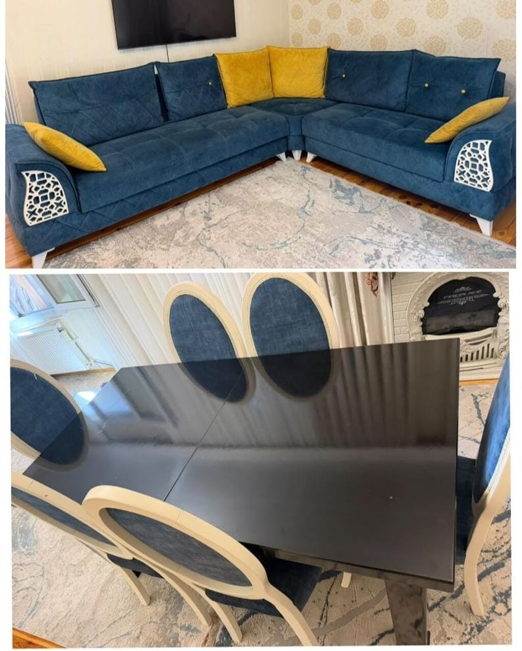 Stol 6 stul 280 azn Divan 490 azn satılır stol açılır 8 nəfərlik olur — Divanlər, Bakı