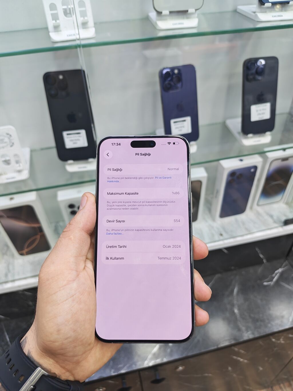 IPhone 15 Pro Max, 256 GB, Natural Titanium, Zəmanət, Simsiz şarj, Face ID — Apple iPhone, Bakı (2)