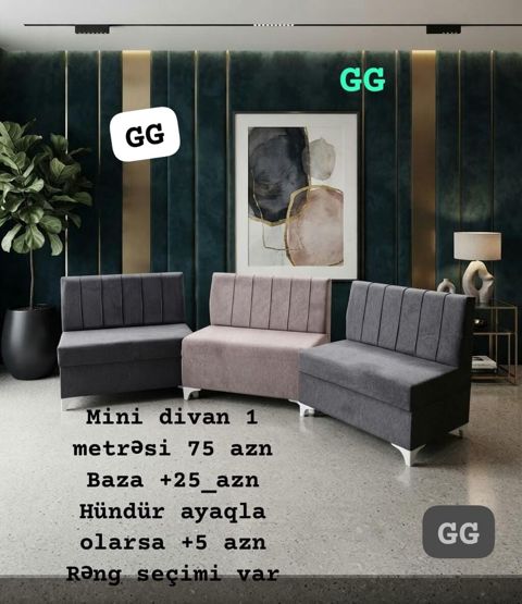 Mini-divan, Mətbəx üçün, Bazasız, Açılmayan — Sumqayıt