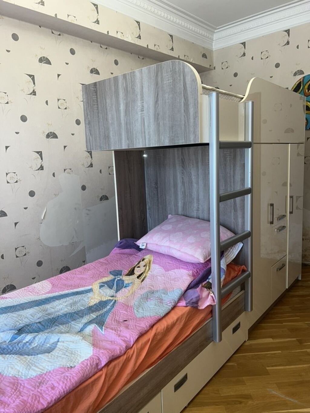 Uşaq/yeniyetmə otağı üçün çoxfunksiyalı 2 mərtəbəli yataq dəsti — Uşaq mebeli dəstləri, Bakı (4)