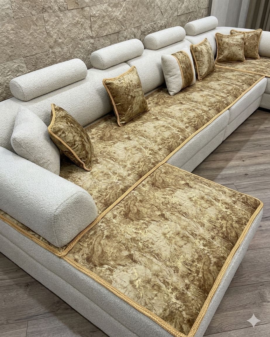 Divandek 6128, qızılı, nabuk, 70х200/70х280 sm — Mallar, Bakı