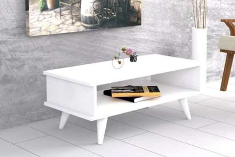 Jurnal masası ev_12116148, laminat, ağ, 90x45x40 sm — Bakı