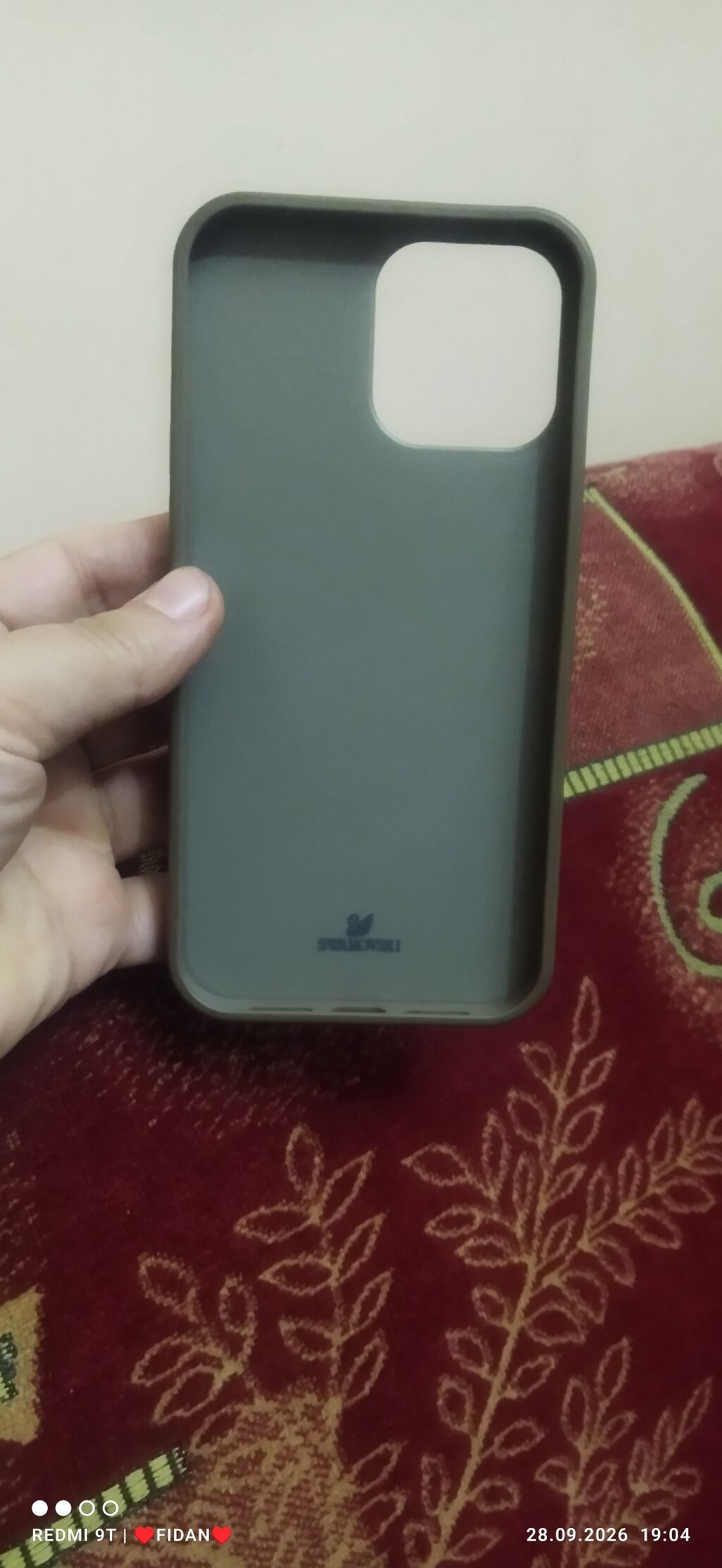 Swarovski bəzəkli telefon qabı - Model: böyük kamera kəsiyi ilə (3/4 — Digər, Saray (3)