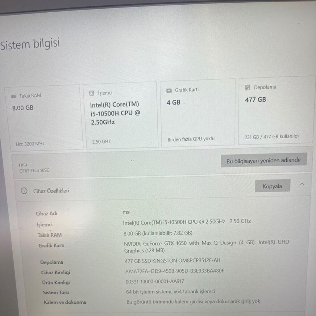 Salam cox yaxşı istifade olunub hec bir problemi yoxdu kutusuda var — MSI, Digah (2)