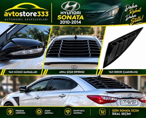 Hyundai Sonata 2010-2015 jabra və yan güzgüləri — Bakı