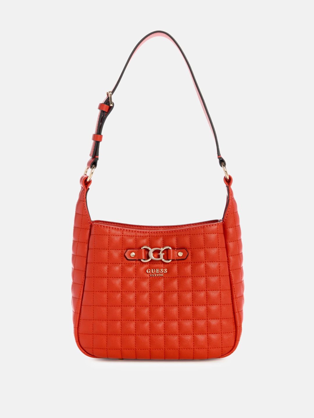 Çiyin çantası qadınlar üçün Guess Nadira Quilted Hobo süni dəri, narıncı — Mallar, Bakı